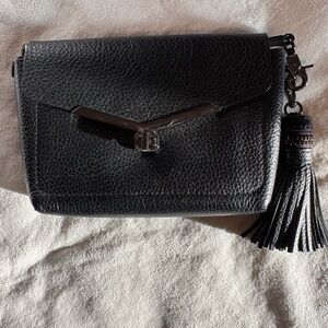 Botkier Vivi Black Leather Crossbody w/ Tassel
